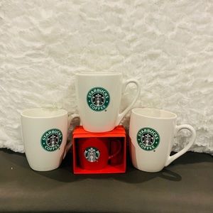 2007 and 2015 Starbucks coffee and espresso mugs